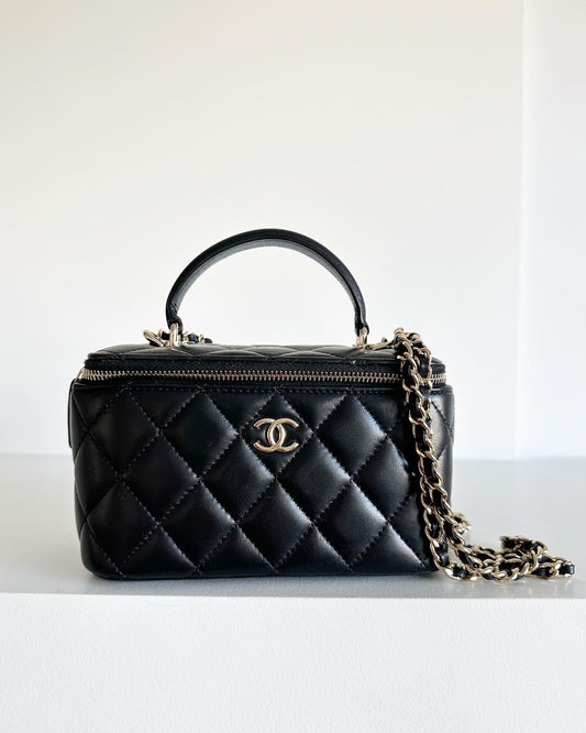 Chanel lambskin vanity with mirror LGHW