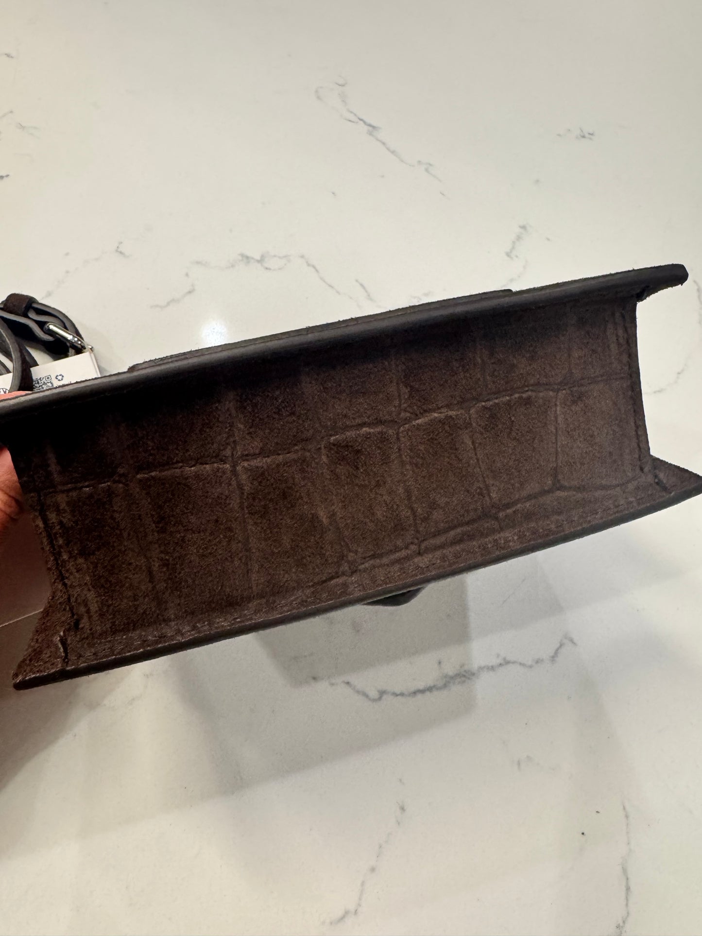 Jacquemus Le Bambino mini bag in crocodile/ suede