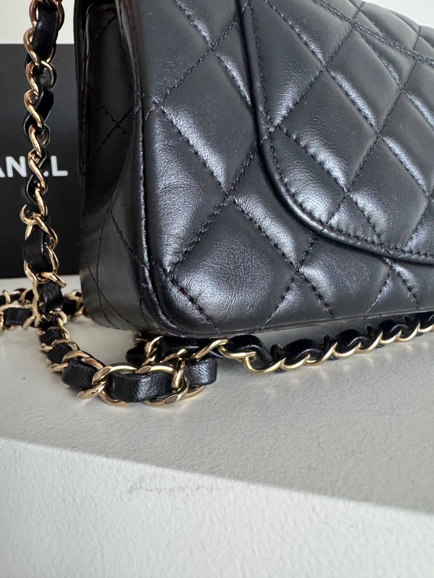 Chanel Mini Lambskin Rectangular Flap Bag, LGHW