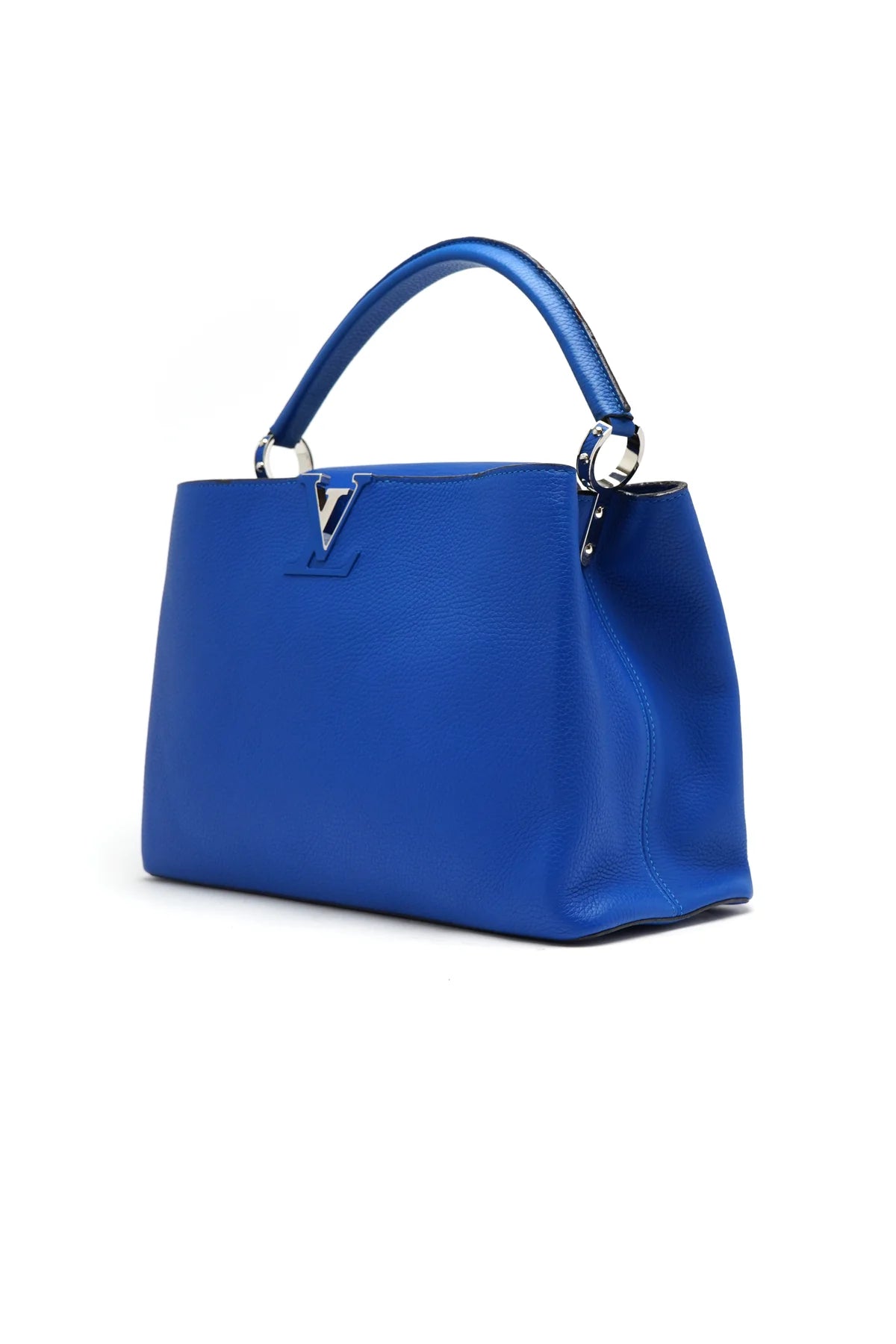 Louis Vuitton Taurillon Capucines MM Royal Blue