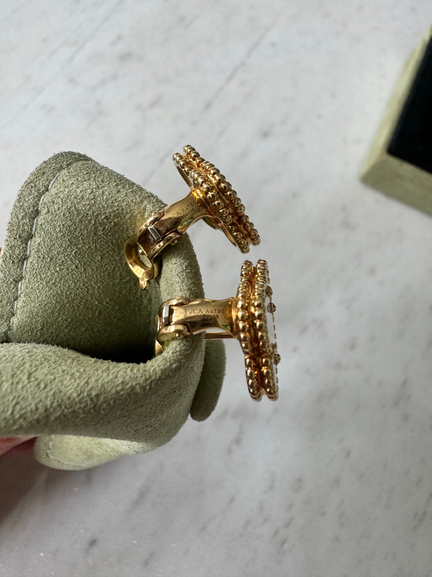 Van cleef and arpels vintage alhambra MOP earrings