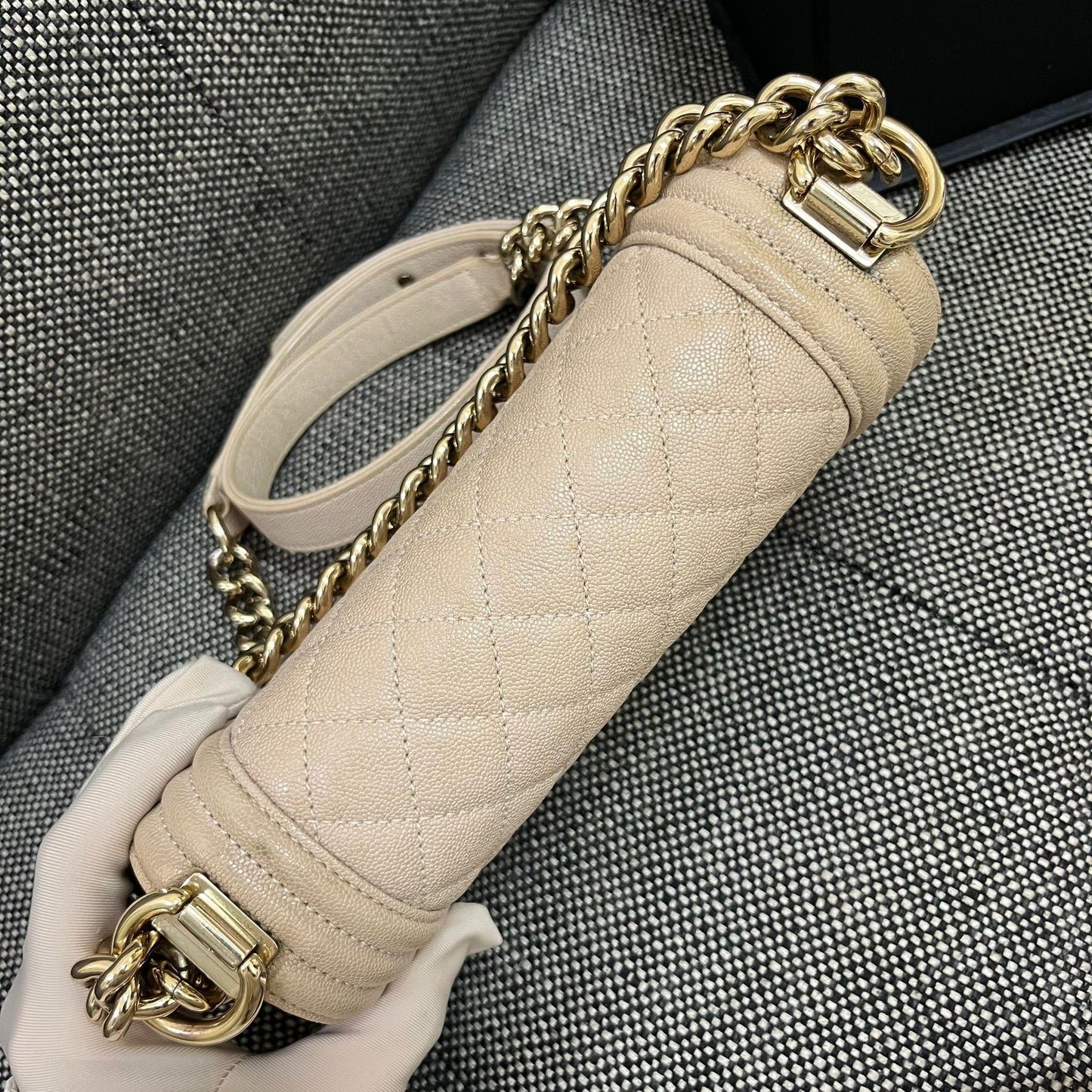 Chanel small caviar boy bag