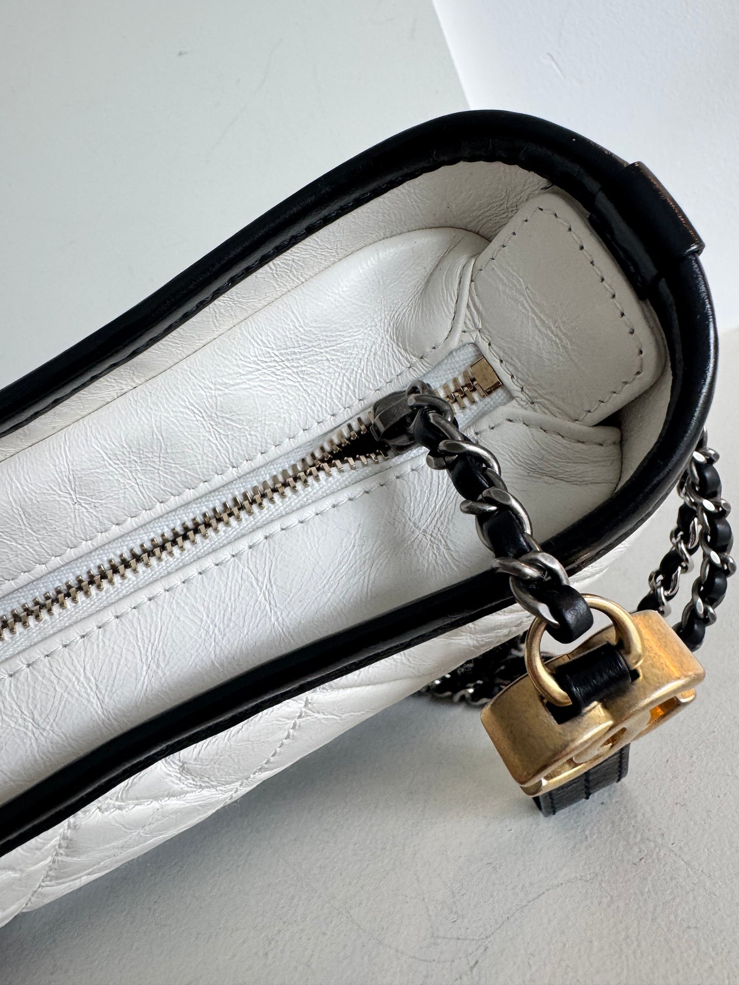 Chanel Gabrielle Hobo Small White Calfskin