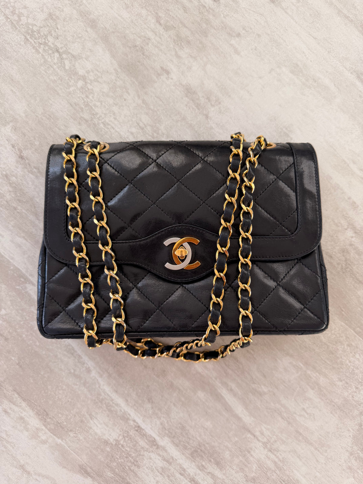 Chanel Black Quilted Lambskin Flap Bag GHW