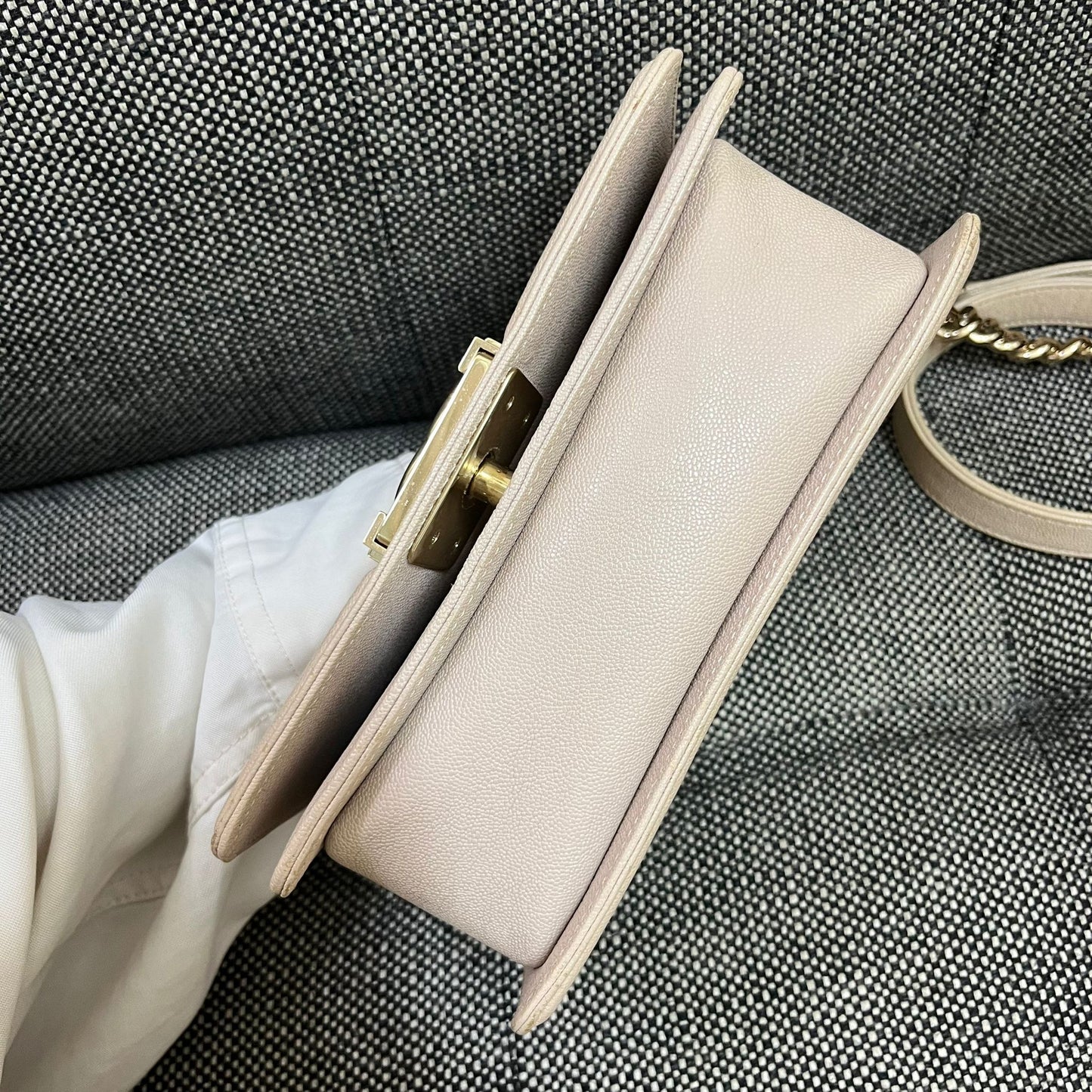 Chanel small caviar boy bag
