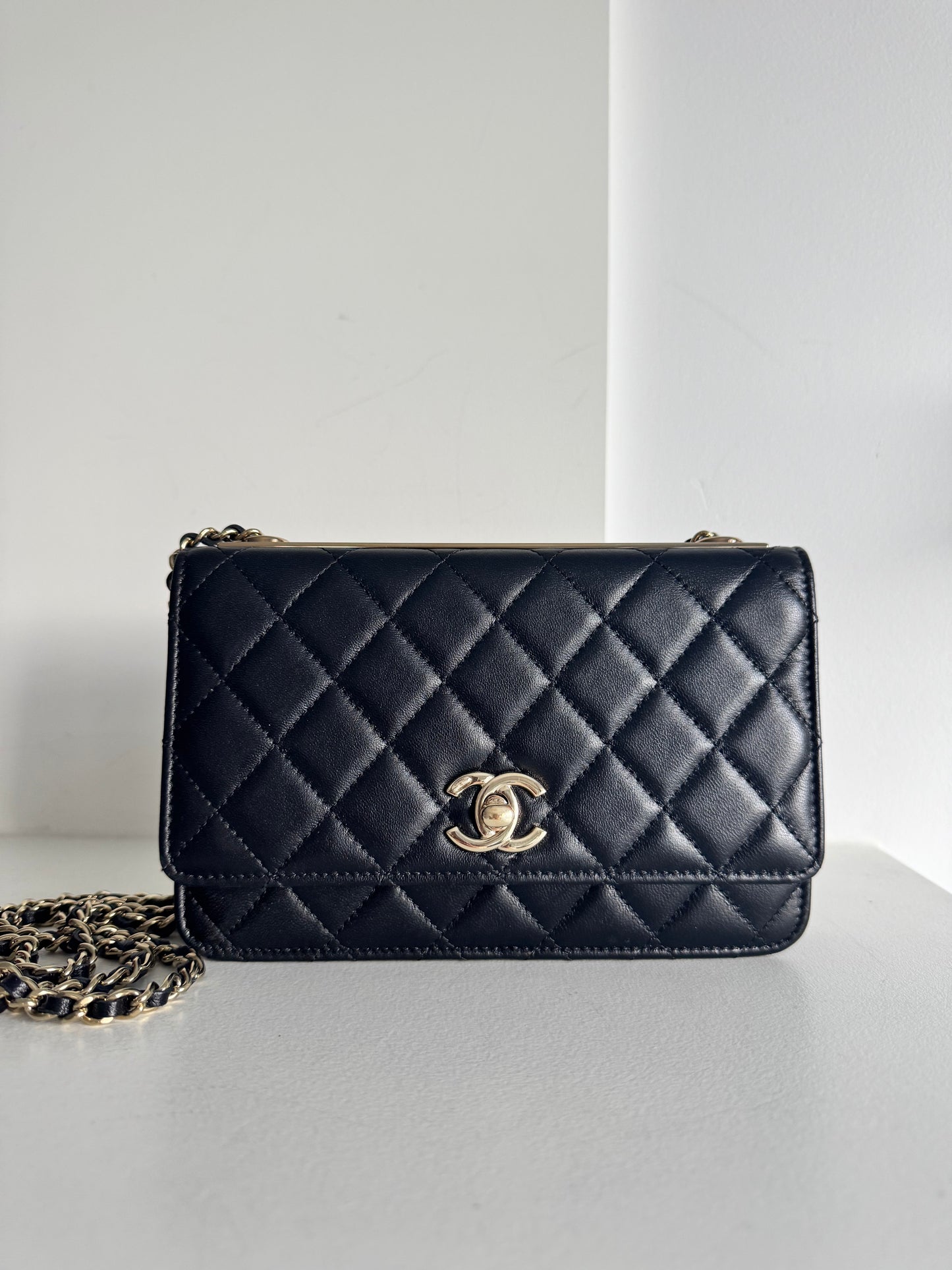 Chanel Trendy Quilted Lambskin Wallet On Chain