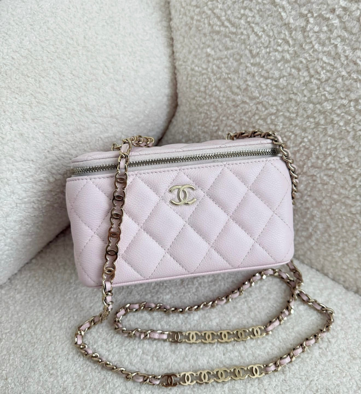 Chanel Vanity Case Bag With Chain