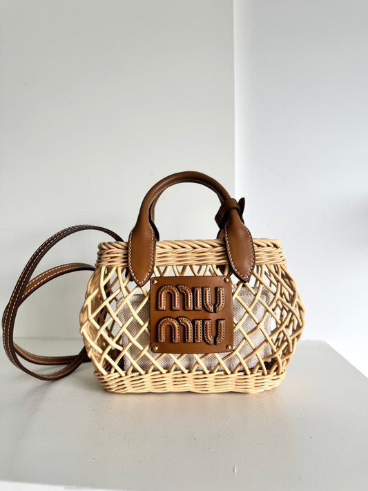 MiuMiu Woven Basket tote bag