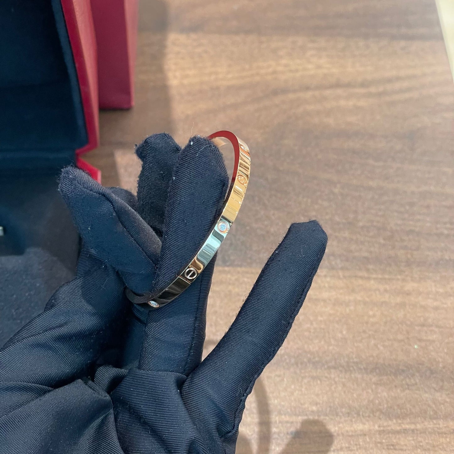 Cartier Love Bracelet 6 Diamond, Small Model, Yellow Gold