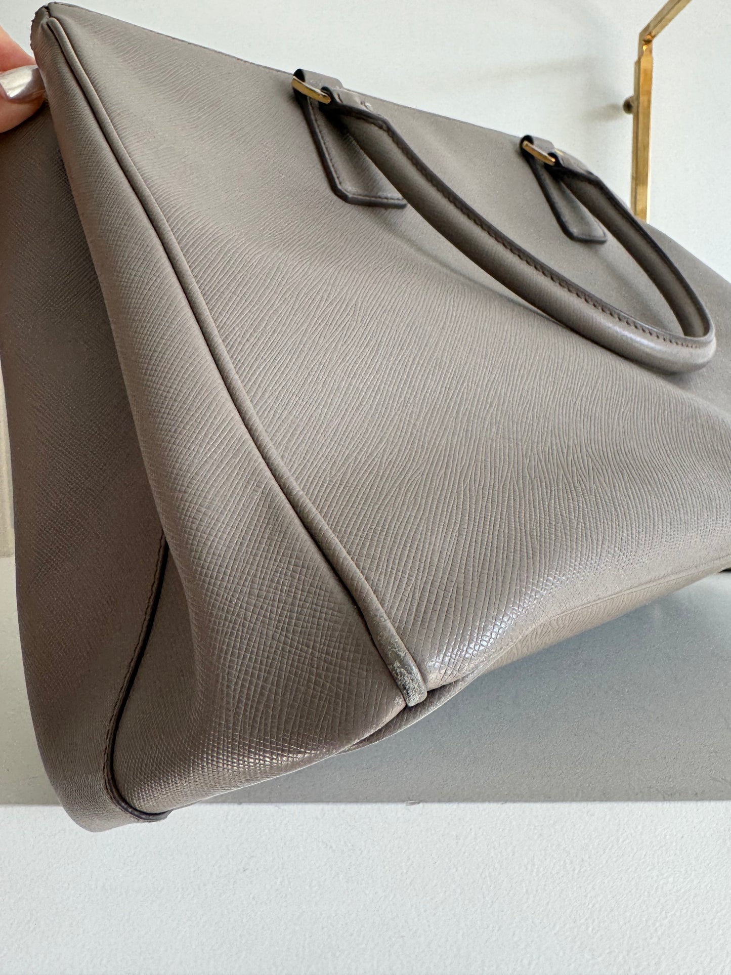 Prada Saffiano galleria tote, gray