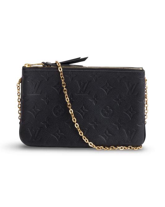 Louis Vuitton Monogram Empreinte Double Zip Pochette
