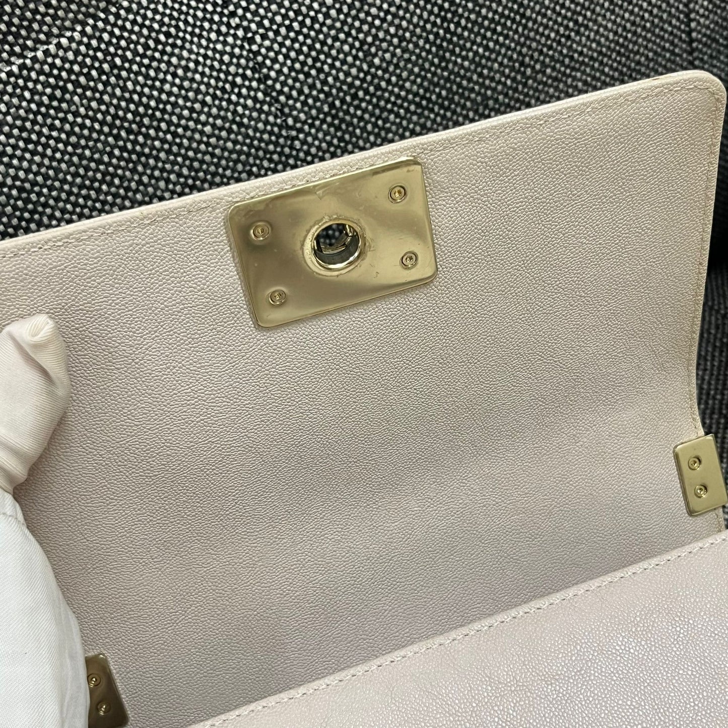 Chanel small caviar boy bag