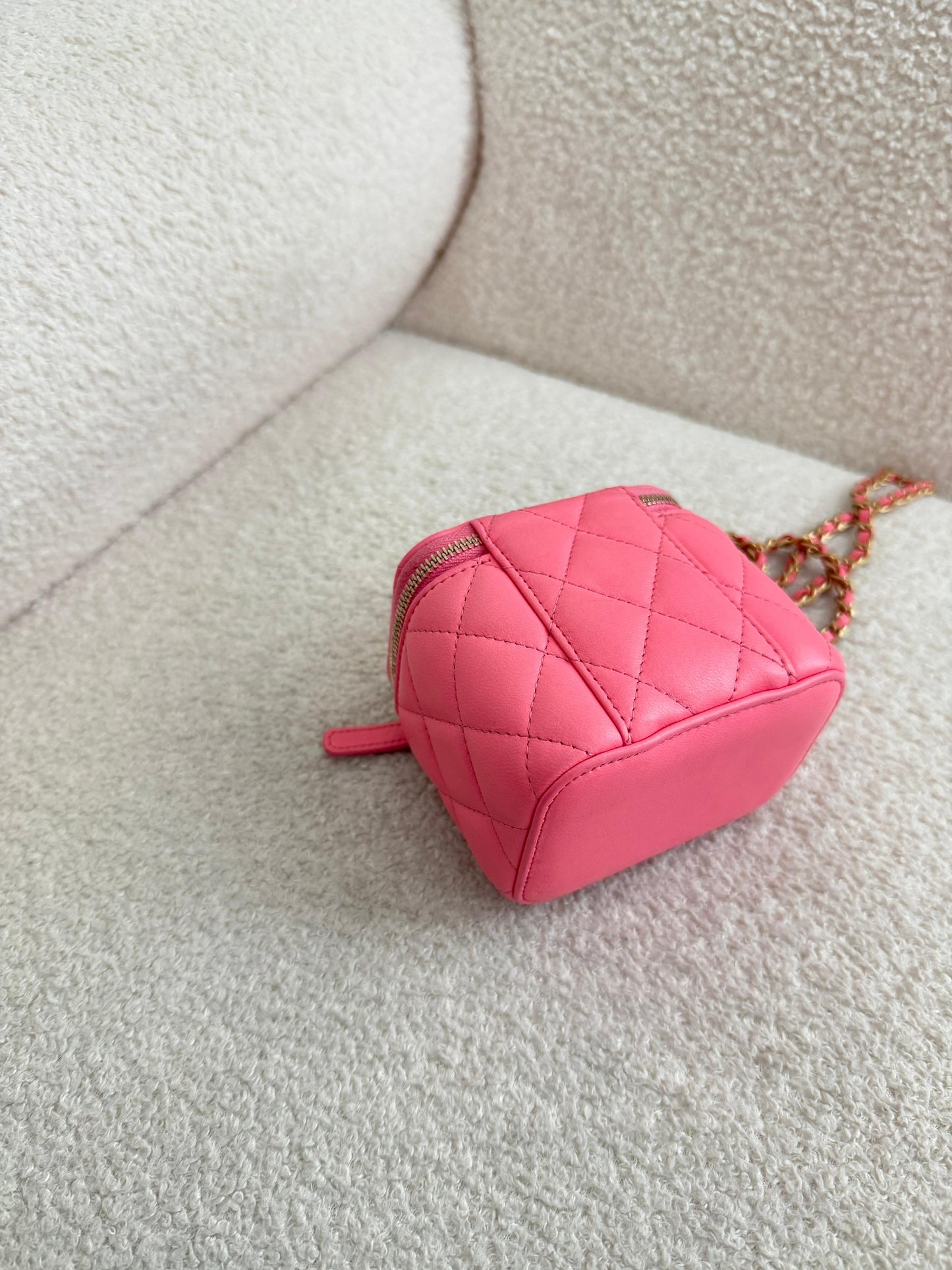 Chanel Mini Pearl Crush Vanity Bag, Pink