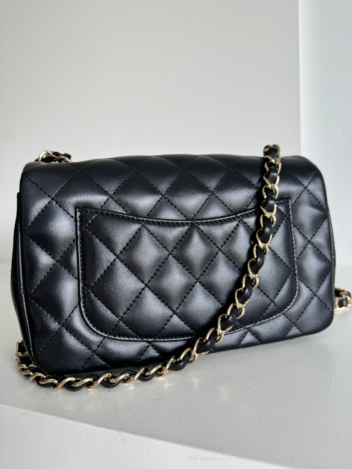 Chanel quilted mini rectangular flap ghw