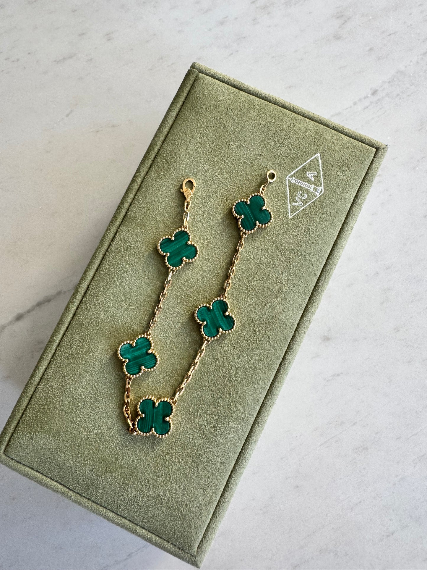 Van Cleef & Arpels Malachite Alhambra bracelet