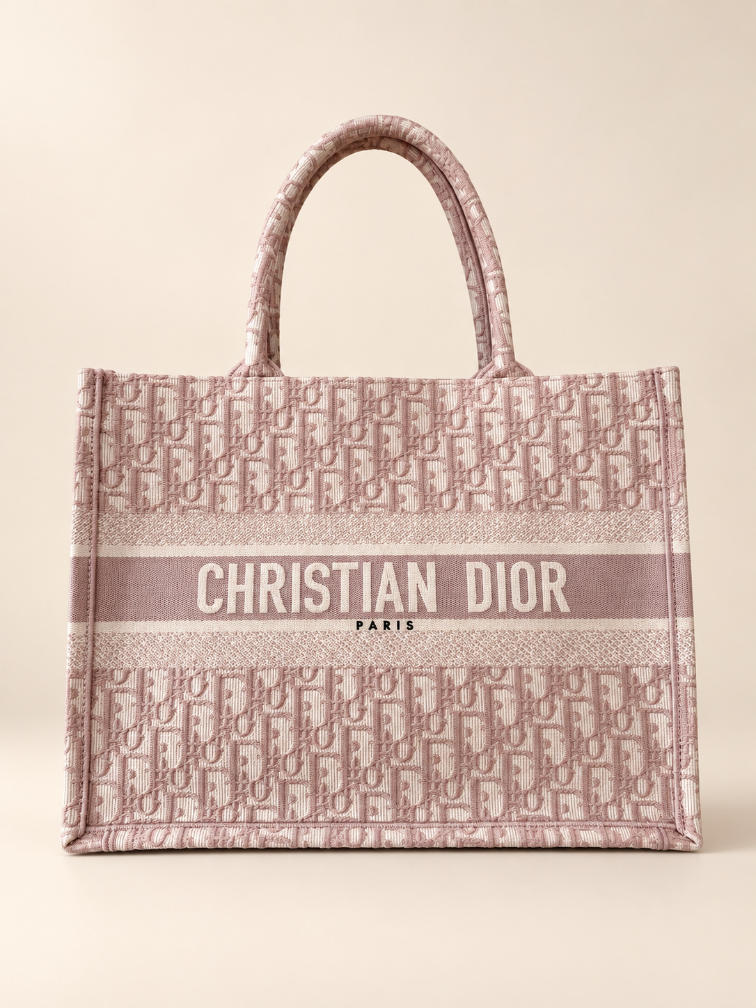 Christian Dior Medium Pink Book Tote