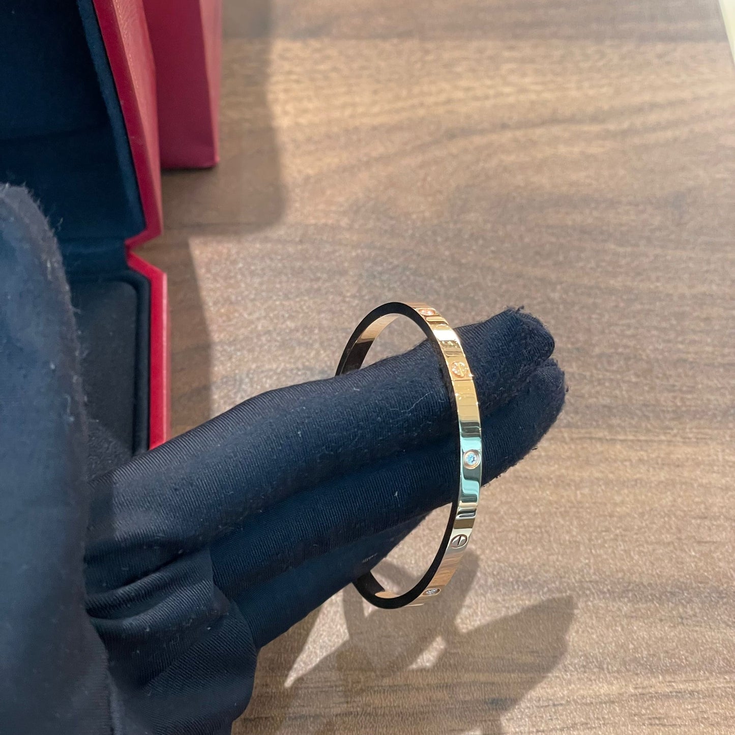 Cartier Love Bracelet 6 Diamond, Small Model, Yellow Gold