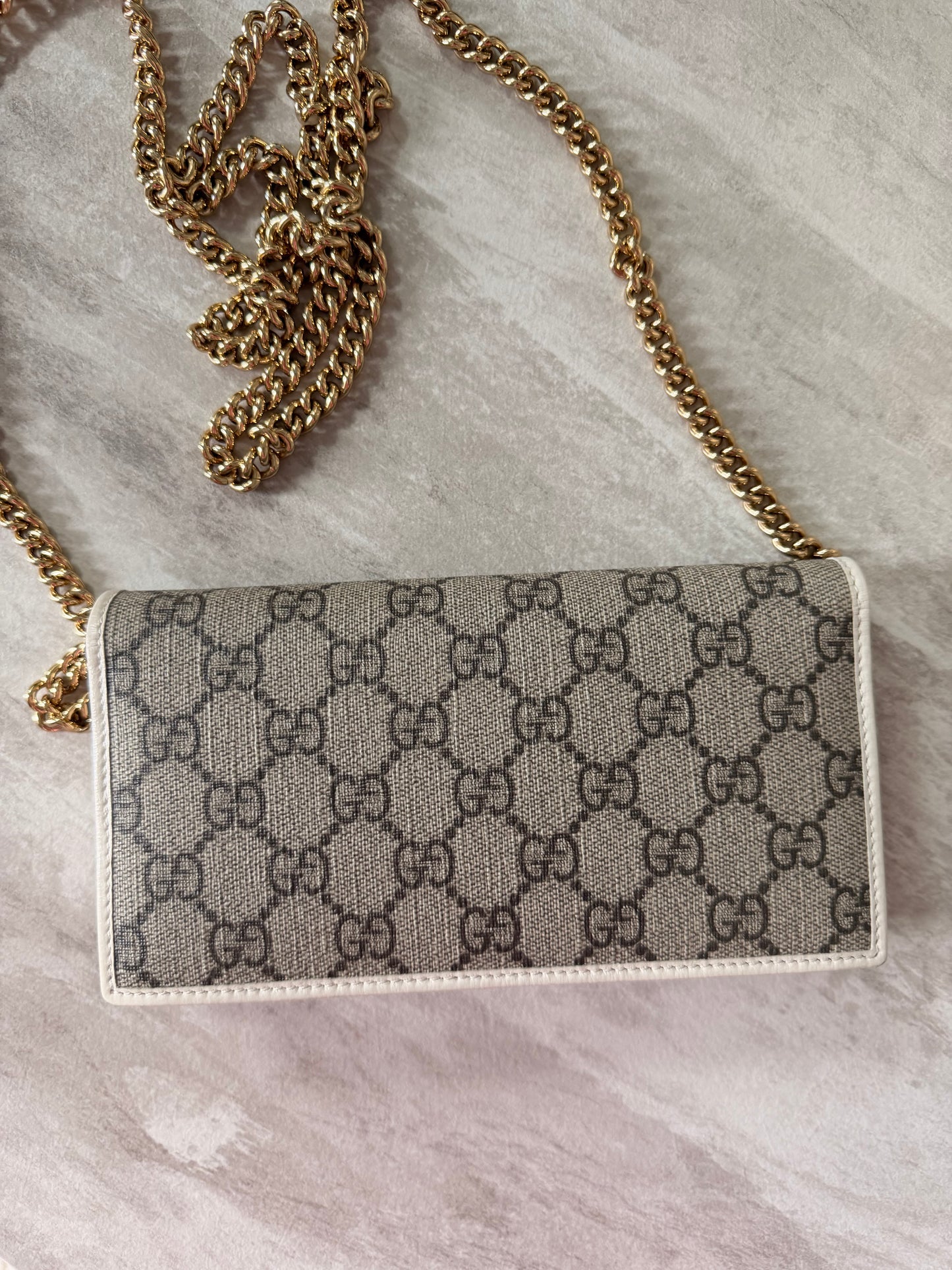 Gucci GG Supreme Horsebit 1955 Wallet on Chain