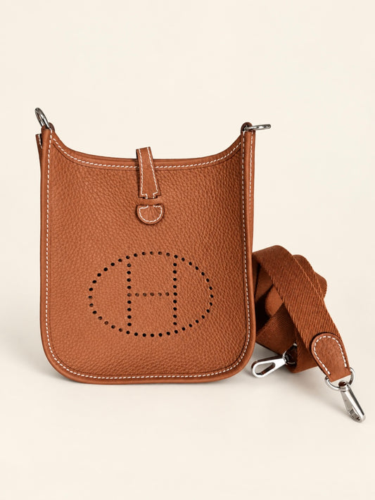 Hermes Mini Evelyn Bag, Gold PHW