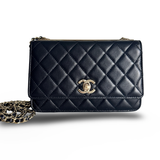 Chanel Trendy Quilted Lambskin Wallet On Chain
