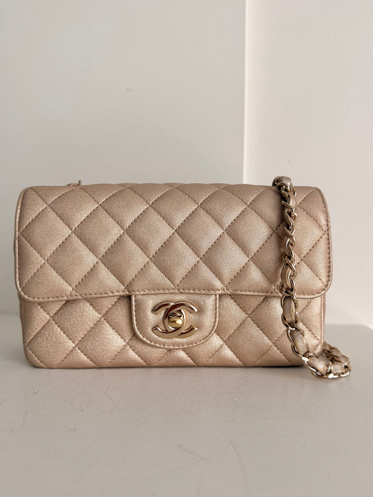 Chanel Mini Classic Gold On Gold