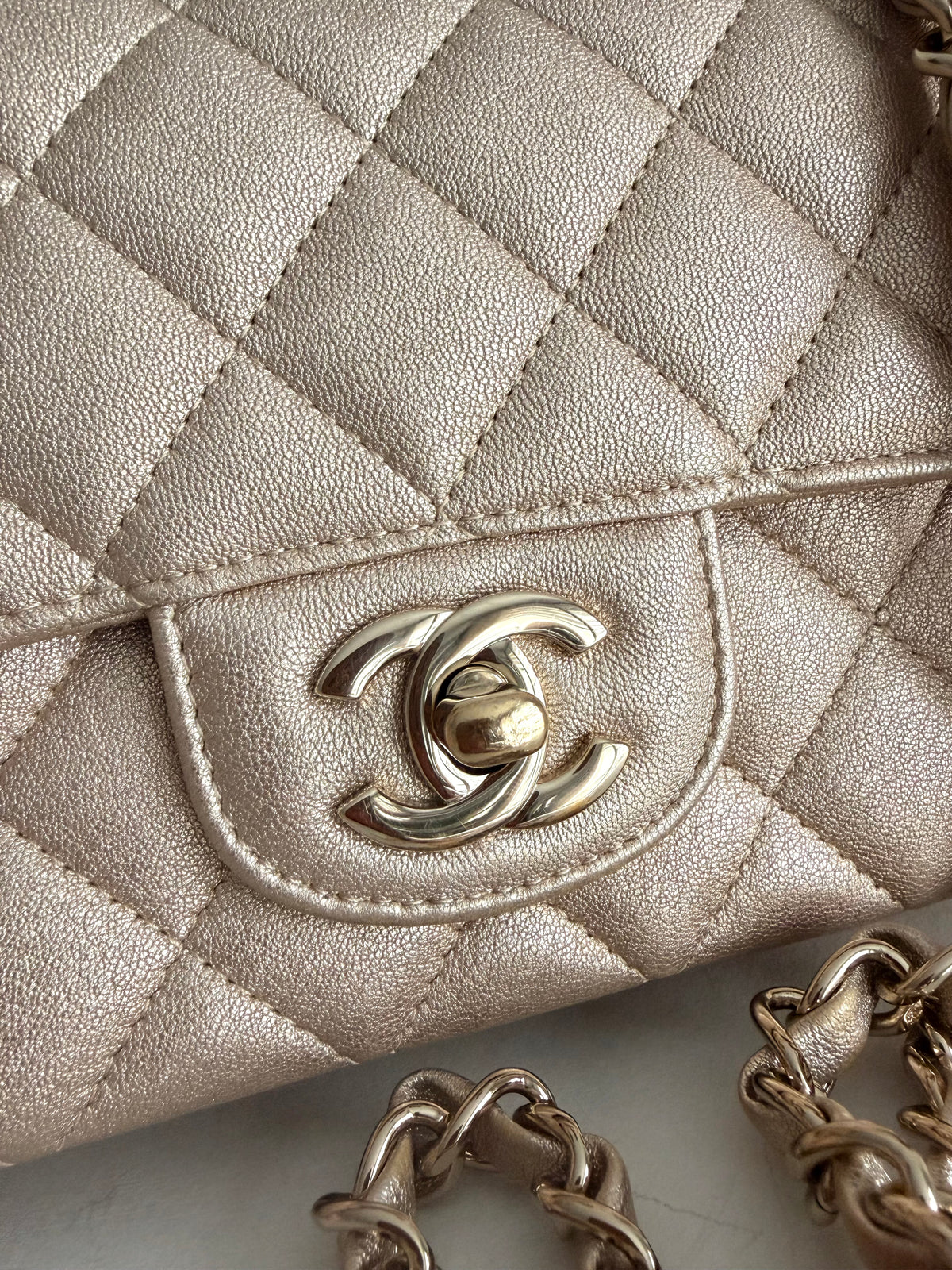 Chanel Mini Classic Gold On Gold