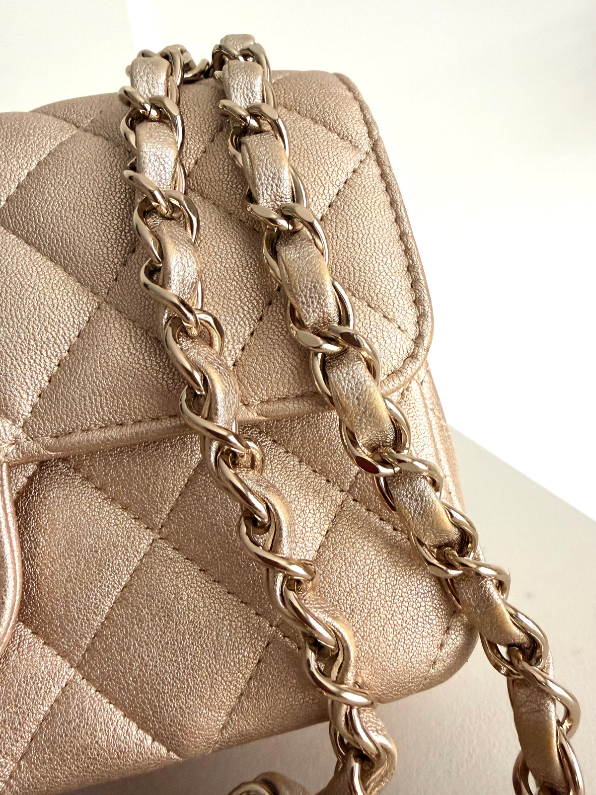 Chanel Mini Classic Gold On Gold
