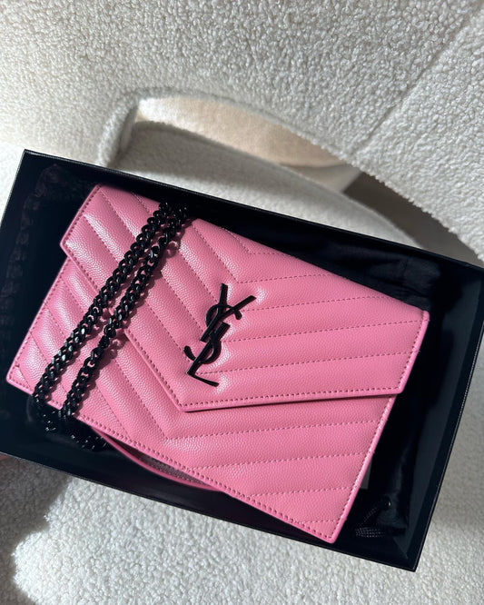 Saint Laurent Pink wallet on chain